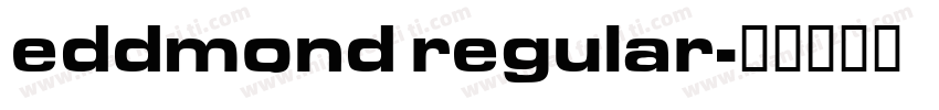 eddmond regular字体转换